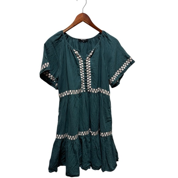 Madewell Embroidered Linen Blend Dress S - Picture 8 of 8